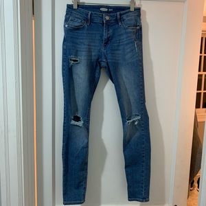 medium wash ripped jeans